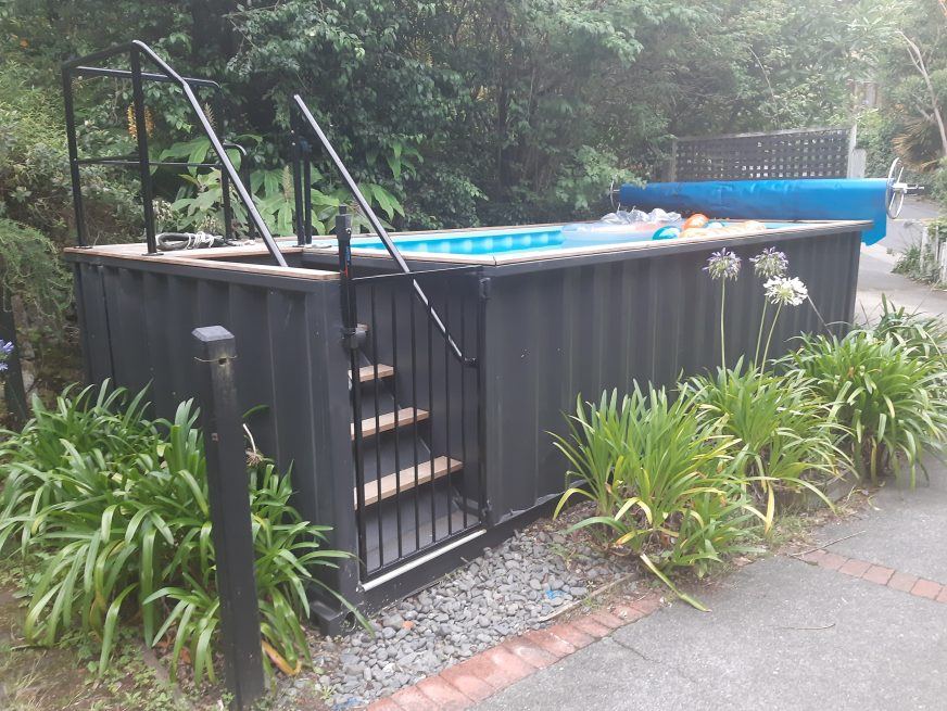 Plunge pools shipping container conversion built in Napier, Hawke's Bay